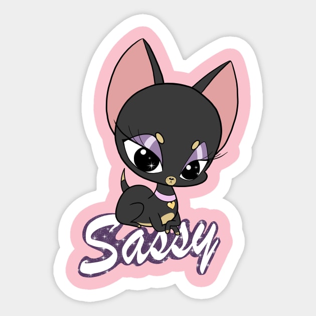Sassy Chihuahua Sticker by Ms.Tiny